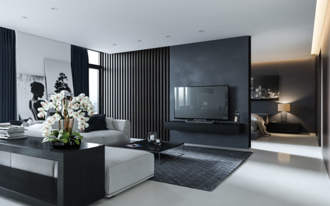 Black gray rooms